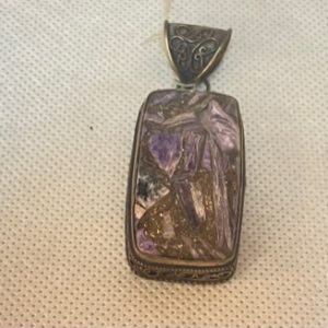 תכשיטים -  כסף תליון צ’רואיט Charoite