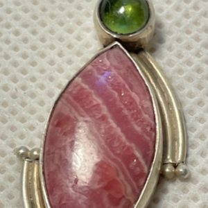 תכשיטים - כסף תליון רודוקרוסייט ופרידות