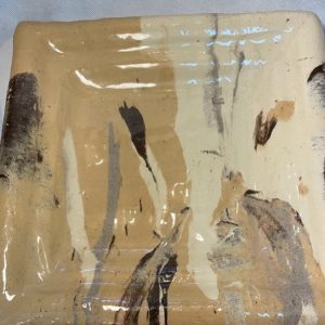 עבודת יד  -  קרמיקה צלחת הגשה שטוחה