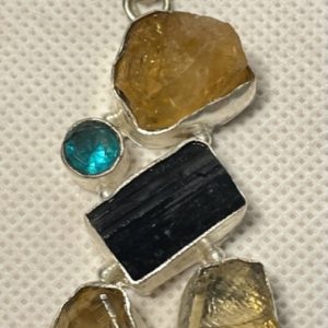 תליון סיטרין  וטורמלין