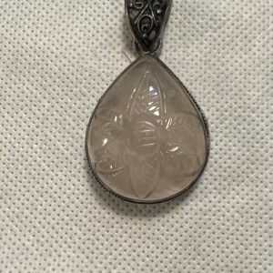 תכשיטים - כסף תליון  רוזקוורץ