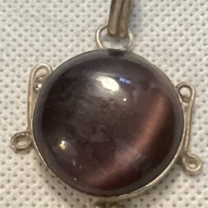 תכשיטים - כסף תליון סגול עם תופעת עין החתול