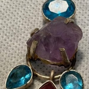 תכשיטים - כסף תליון אמטיסט וטופז