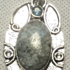 תכשיטים - כסף תליון לרימר וטופז