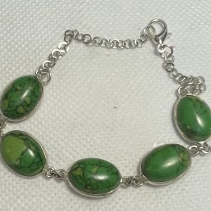 תכשיטים - כסף צמיד טורקיז ירוק