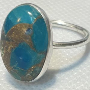 תכשיטים - כסף טבעת אקוומרין קופר